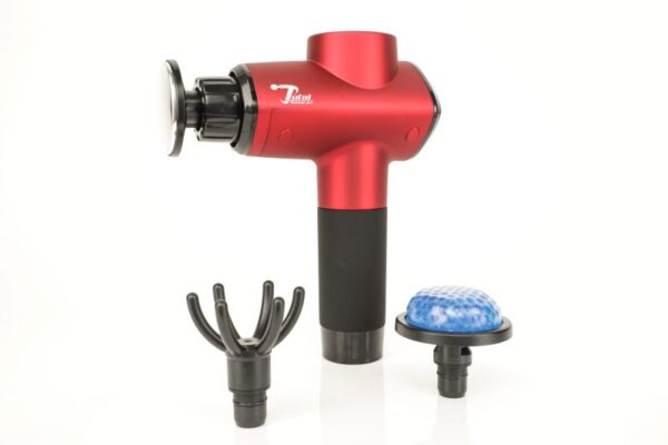 Red Total Massage Gun 2.0 With Heat and Cold Attachment